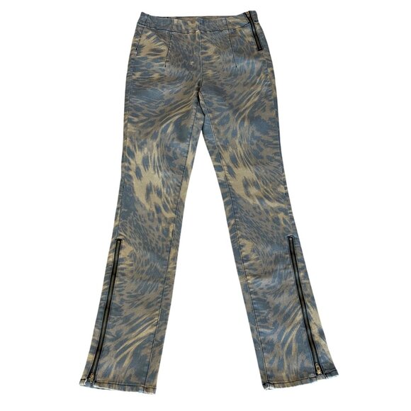 URBAN OUTFITTERS BDG ANIMAL PRINT HIGH RISE SKINNY STRETCH JEANS SZ 28 SIDE ZIP - Picture 2 of 11